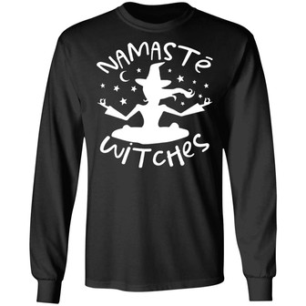 Halloween Namaste Witches Graphic Design Printed Casual Daily Basic Unisex Long Sleeve - Thegiftio UK