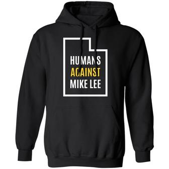 Humans Against Mike Lee Graphic Design Printed Casual Daily Basic Hoodie - Thegiftio UK