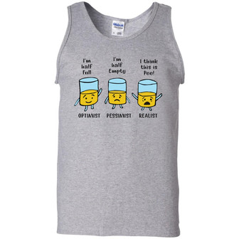 I'm Half Full I'm Half Empty I Think This Is Pee Graphic Design Printed Casual Daily Basic Unisex Tank Top - Thegiftio UK