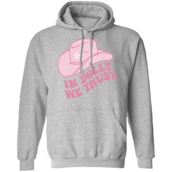 In Dolly We Trust Pink Hat Sweat Graphic Design Printed Casual Daily Basic Hoodie - Thegiftio UK