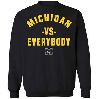 Michigan Vs Everybody Graphic Design Printed Casual Daily Basic Sweatshirt - Thegiftio UK