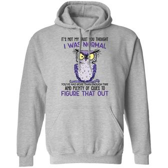 Owl It’S Not My Fault You Thought I Was Normal Graphic Design Printed Casual Daily Basic Hoodie - Thegiftio UK