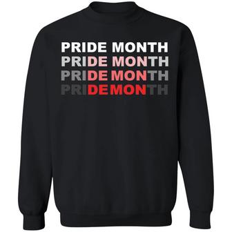 Pride Month Demon Graphic Design Printed Casual Daily Basic Sweatshirt - Thegiftio UK