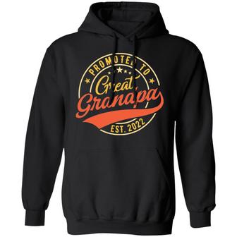 Promoted To Great Grandpa Est 2022 Graphic Design Printed Casual Daily Basic Hoodie - Thegiftio UK