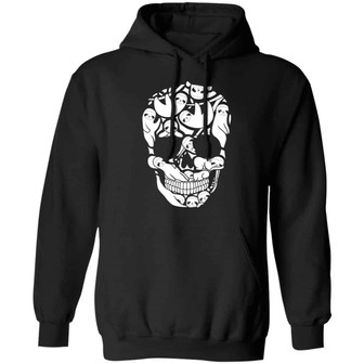 Sloths Skull Halloween Costume Graphic Design Printed Casual Daily Basic Hoodie - Thegiftio UK