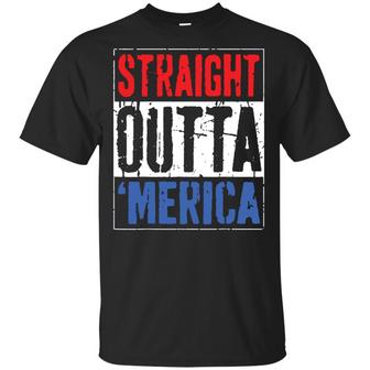 Straight Outta Merica T-Shirt - Thegiftio