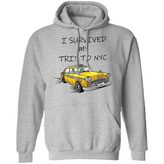 Taxi Car I Survived My Trip To Nyc Graphic Design Printed Casual Daily Basic Hoodie - Thegiftio UK
