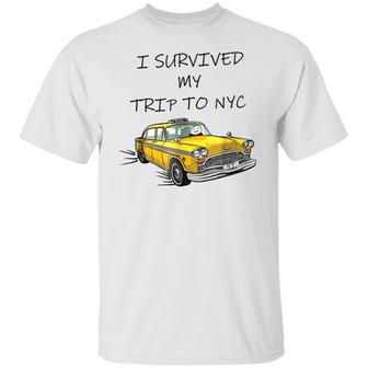 Taxi Car I Survived My Trip To Nyc T-Shirt - Thegiftio UK