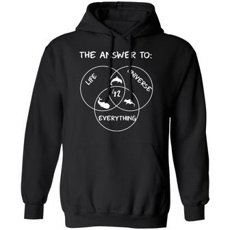 The Answer To Life Universe Everything 42 Graphic Design Printed Casual Daily Basic Hoodie - Thegiftio UK