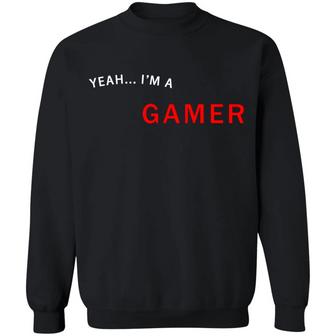 Yeah I'm A Gamer Good At Making Extremely Hot Girls Cum Graphic Design Printed Casual Daily Basic Sweatshirt - Thegiftio UK