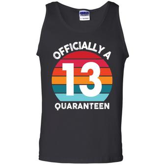 13Th Birthday Officially A Quaranteen 13 Years Graphic Design Printed Casual Daily Basic Unisex Tank Top - Thegiftio UK
