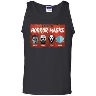 A History Of Horror Masks Graphic Design Printed Casual Daily Basic Unisex Tank Top - Thegiftio UK