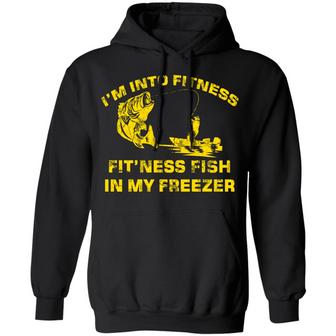 Bass I’M Into Fitness Fit’Ness Fish In My Freezer Graphic Design Printed Casual Daily Basic Hoodie - Thegiftio UK