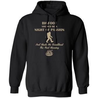 Bigfoot Showed Me A Night Of Passion Graphic Design Printed Casual Daily Basic Hoodie - Thegiftio UK