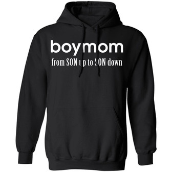 Boy Mom From Son Up To Son Down Graphic Design Printed Casual Daily Basic Hoodie - Thegiftio UK