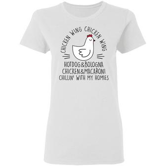 Chicken Wing Chicken Wing Hotdog And Bologna Graphic Design Printed Casual Daily Basic Women T-shirt - Thegiftio UK