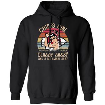 Chiefs Girl Classy Sassy And A Bit Smart Assy Graphic Design Printed Casual Daily Basic Hoodie - Thegiftio UK
