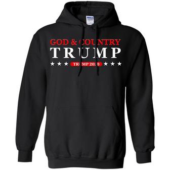 God And Country Trump 2020 Graphic Design Printed Casual Daily Basic Hoodie - Thegiftio UK