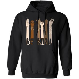 Hand Sign Language Be Kind Graphic Design Printed Casual Daily Basic Hoodie - Thegiftio UK
