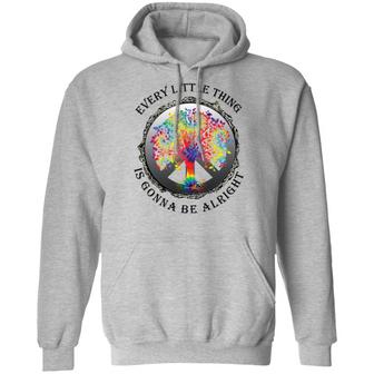 Hippie Tree Every Little Thing Is Gonna Be Alright Graphic Design Printed Casual Daily Basic Hoodie - Thegiftio UK