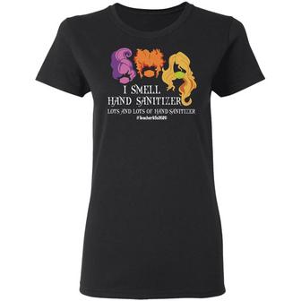 Hocus Pocus I Smell Hand Sanitizer Lots And Lots Of Hand Sanitizer Graphic Design Printed Casual Daily Basic Women T-shirt - Thegiftio UK