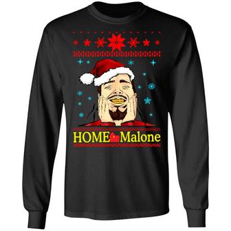 Home Malone Christmas Sweater Graphic Design Printed Casual Daily Basic Unisex Long Sleeve - Thegiftio UK