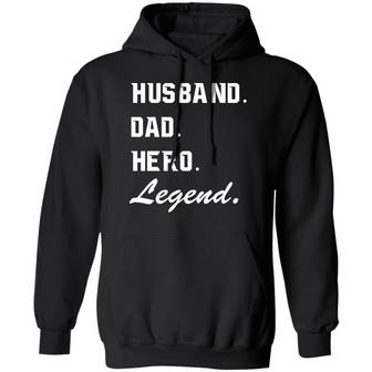 Husband Dad Hero Legend Graphic Design Printed Casual Daily Basic Hoodie - Thegiftio UK