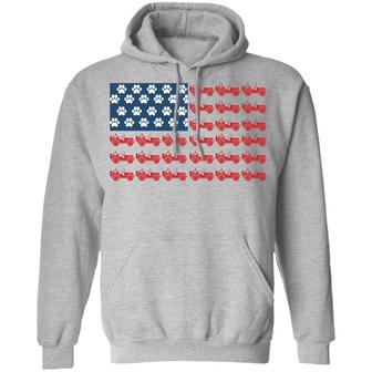 Jeep Dog Paw 4Th Of July Graphic Design Printed Casual Daily Basic Hoodie - Thegiftio UK