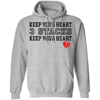 Keep Your Heart 3 Stacks Keep Your Heart Graphic Design Printed Casual Daily Basic Hoodie - Thegiftio UK