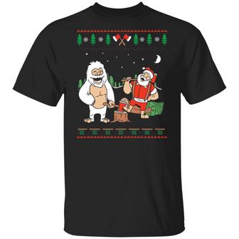 Lumberjack Santa Christmas Sweat T-Shirt - Thegiftio