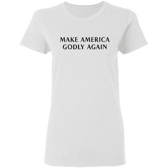 Make America Godly Again Graphic Design Printed Casual Daily Basic Women T-shirt - Thegiftio UK