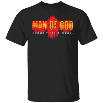 Man Of God Husband Dad Grandpa T-Shirt - Thegiftio UK