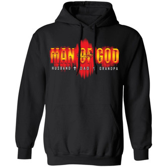 Man Of God Husband Dad Grandpa Graphic Design Printed Casual Daily Basic Hoodie - Thegiftio UK