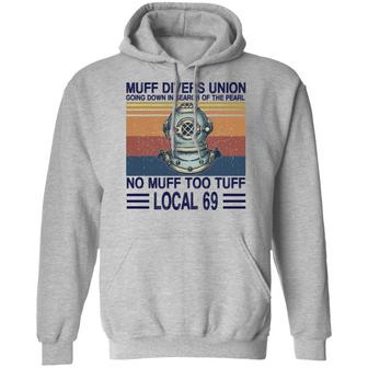 Muff Divers Union Going Down In Search Of The Pearl Graphic Design Printed Casual Daily Basic Hoodie - Thegiftio UK