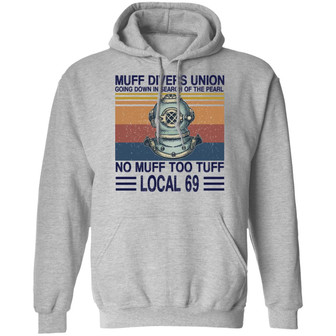 Muff Divers Union Going Down In Search Of The Pearl Graphic Design Printed Casual Daily Basic Hoodie - Thegiftio