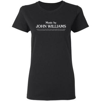 Music By John Williams Graphic Design Printed Casual Daily Basic Women T-shirt - Thegiftio UK