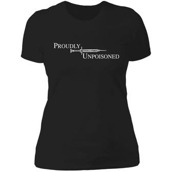 Needle Proudly Unpoisoned Graphic Design Printed Casual Daily Basic Women T-shirt - Thegiftio UK
