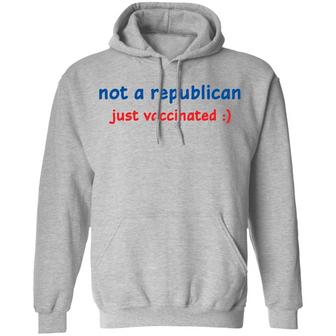 Not A Republican Just Vaccinated Graphic Design Printed Casual Daily Basic Hoodie - Thegiftio UK