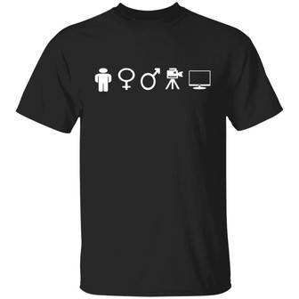 Person Woman Man Camera Tv T-Shirt - Thegiftio UK