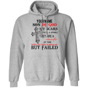 Personalized Name Son Of God Graphic Design Printed Casual Daily Basic Hoodie - Thegiftio UK