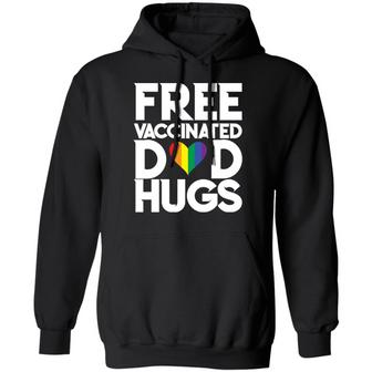 Pride Lgbt Free Vaccinated Dad Hugs Graphic Design Printed Casual Daily Basic Hoodie - Thegiftio UK