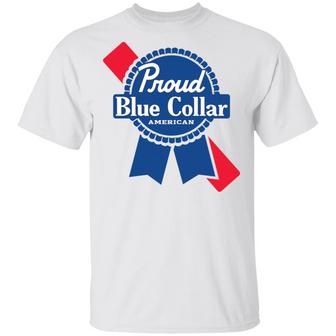 Proud Blue Collar American T-Shirt - Thegiftio UK