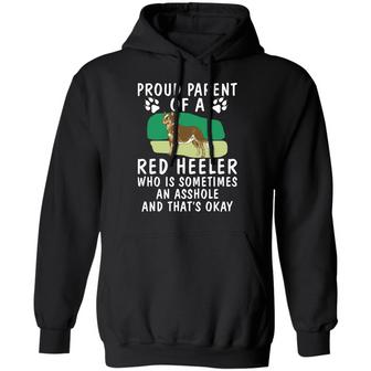 Proud Parent Of A Red Heeler Dog Graphic Design Printed Casual Daily Basic Hoodie - Thegiftio UK