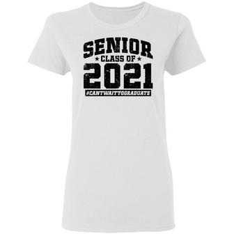 Senior Class Of 2021 Graphic Design Printed Casual Daily Basic Women T-shirt - Thegiftio UK