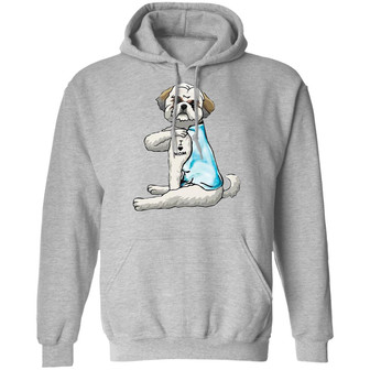 Shih Tzu Tattoo I Love Mom Graphic Design Printed Casual Daily Basic Hoodie - Thegiftio UK