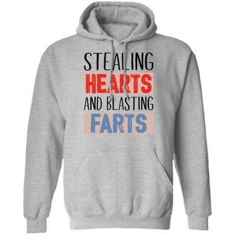 Stealing Hearts And Blasting Farts Graphic Design Printed Casual Daily Basic Hoodie - Thegiftio UK