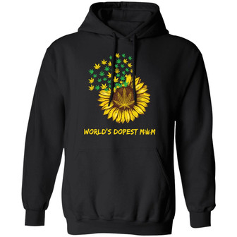 Sunflower Weed World's Dopest Mom Graphic Design Printed Casual Daily Basic Hoodie - Thegiftio UK