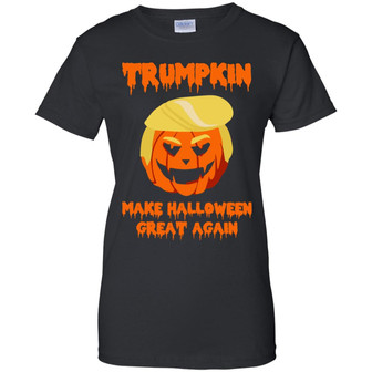 Trumpkin Make Halloween Great Again Graphic Design Printed Casual Daily Basic Women T-shirt - Thegiftio UK
