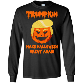 Trumpkin Make Halloween Great Again Graphic Design Printed Casual Daily Basic Unisex Long Sleeve - Thegiftio UK