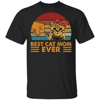 Vintage Best Cat Mom Ever T-Shirt - Thegiftio UK